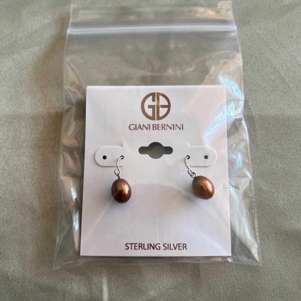 Giani Bernini Sterling Silver Cultured Freshwater Pearl (8-9mm) Earrings MSRP$50